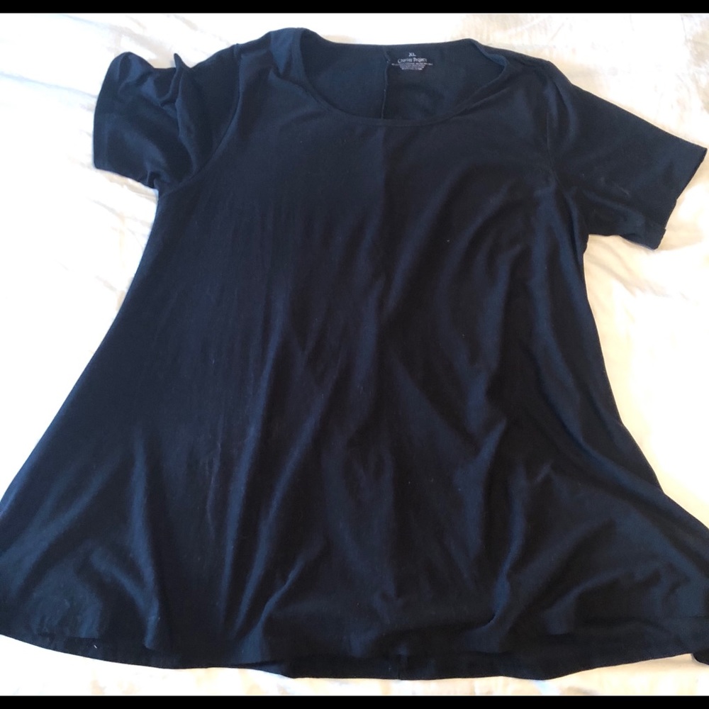 Black tunic worn 3x